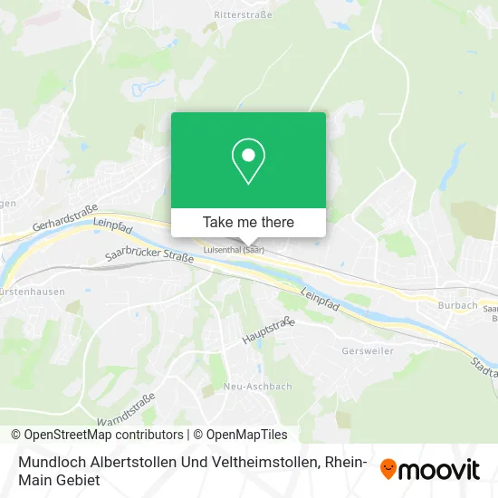 Карта Mundloch Albertstollen Und Veltheimstollen