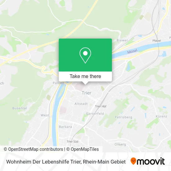 Карта Wohnheim Der Lebenshilfe Trier