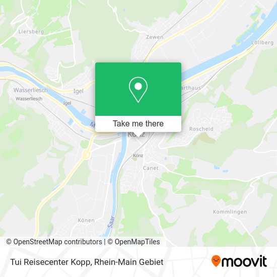 Карта Tui Reisecenter Kopp
