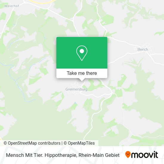 Карта Mensch Mit Tier. Hippotherapie