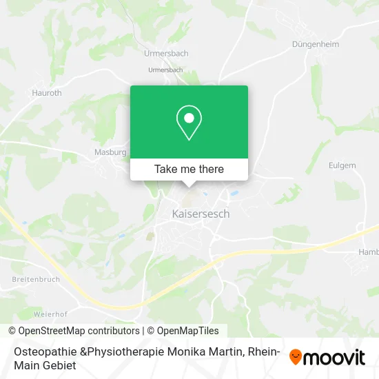 Карта Osteopathie &Physiotherapie Monika Martin