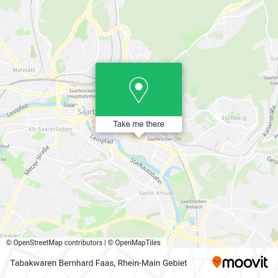 Карта Tabakwaren Bernhard Faas