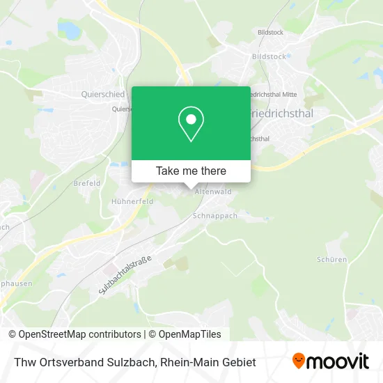 Карта Thw Ortsverband Sulzbach