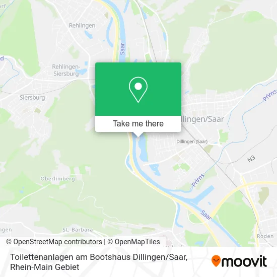 Карта Toilettenanlagen am Bootshaus Dillingen / Saar