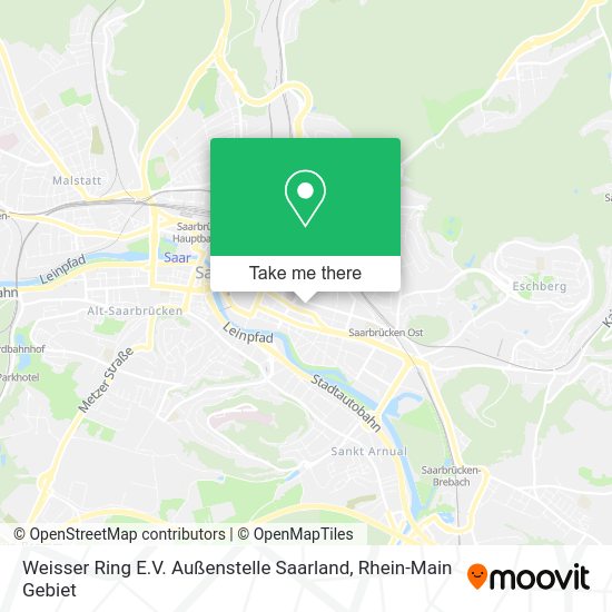 Карта Weisser Ring E.V. Außenstelle Saarland