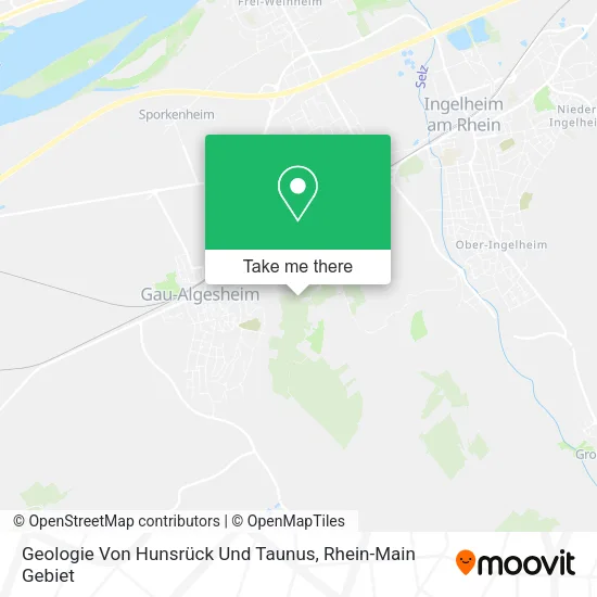 Карта Geologie Von Hunsrück Und Taunus