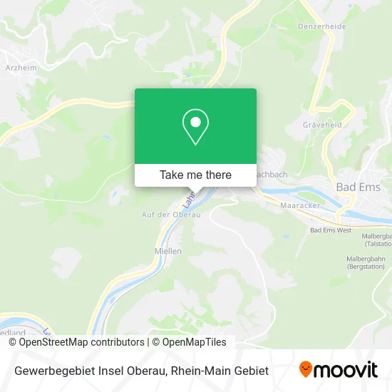 Карта Gewerbegebiet Insel Oberau