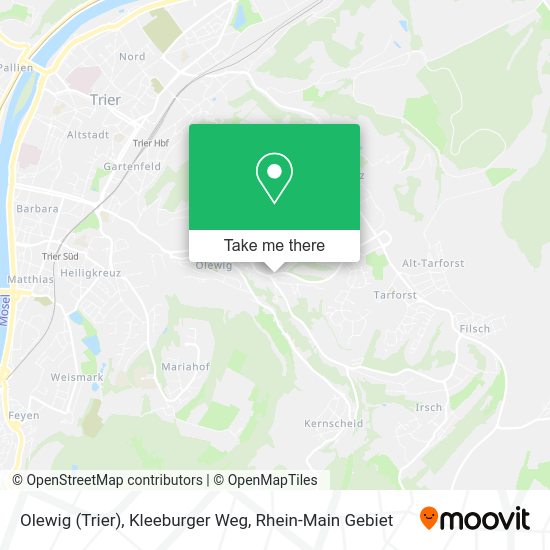 Карта Olewig (Trier), Kleeburger Weg