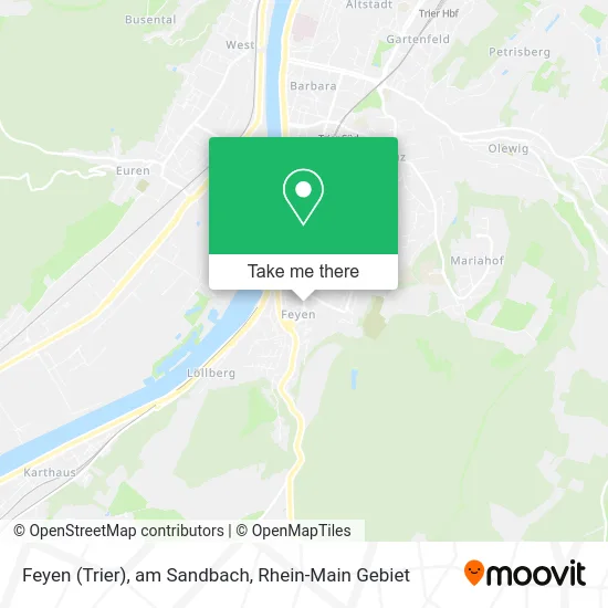 Карта Feyen (Trier), am Sandbach