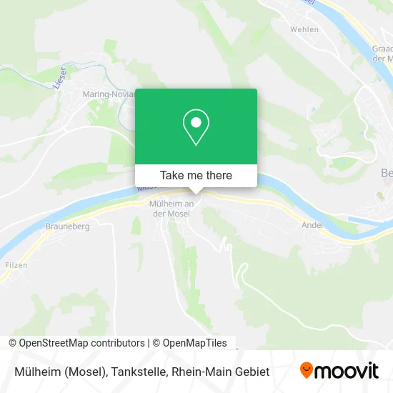 Карта Mülheim (Mosel), Tankstelle