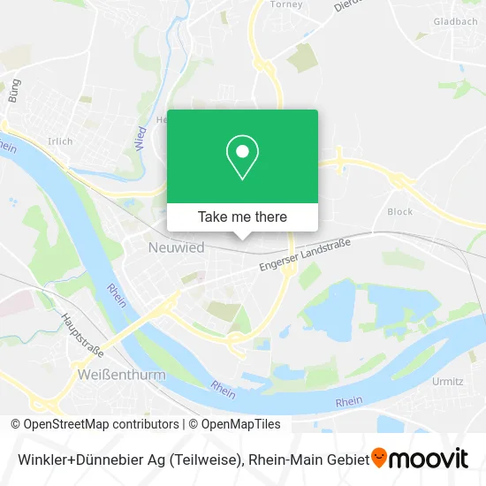 Карта Winkler+Dünnebier Ag (Teilweise)