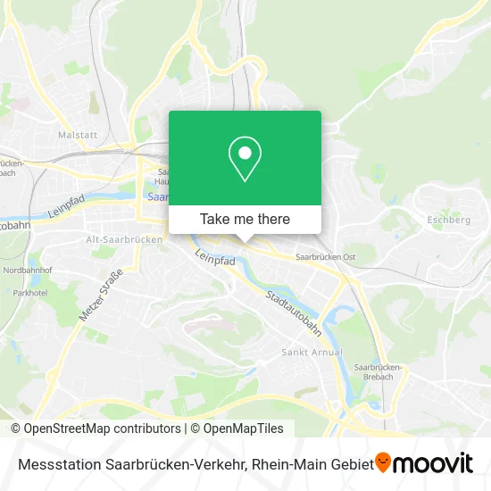 Карта Messstation Saarbrücken-Verkehr