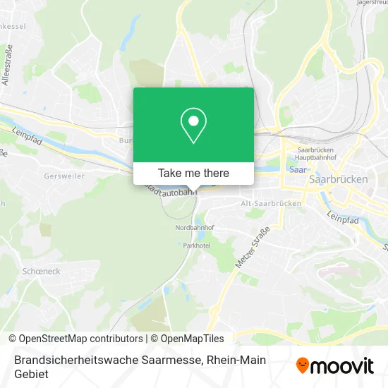 Карта Brandsicherheitswache Saarmesse
