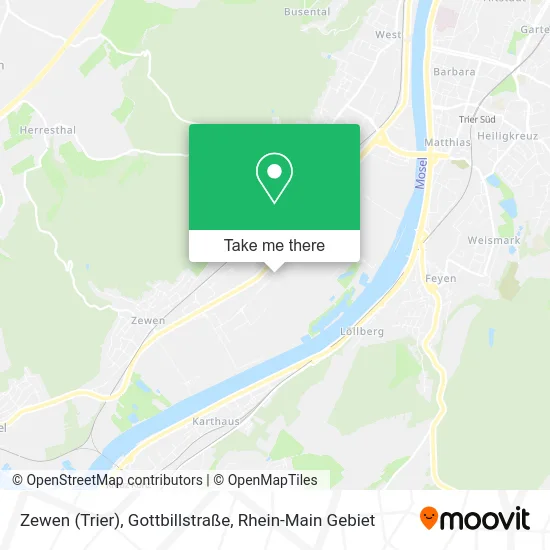 Карта Zewen (Trier), Gottbillstraße