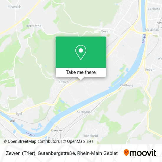 Карта Zewen (Trier), Gutenbergstraße