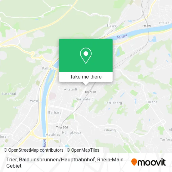 Карта Trier, Balduinsbrunnen / Hauptbahnhof