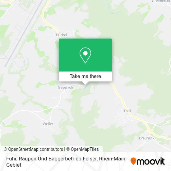 Карта Fuhr, Raupen Und Baggerbetrieb Felser