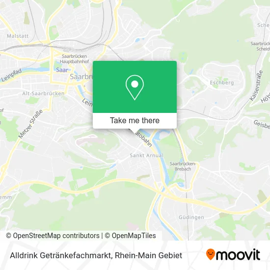 Карта Alldrink Getränkefachmarkt