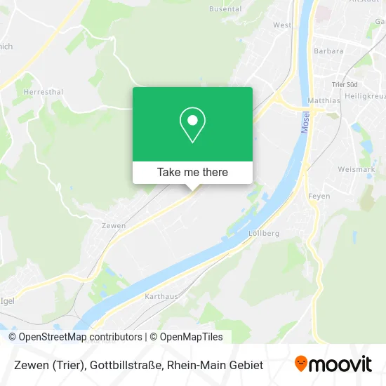 Карта Zewen (Trier), Gottbillstraße