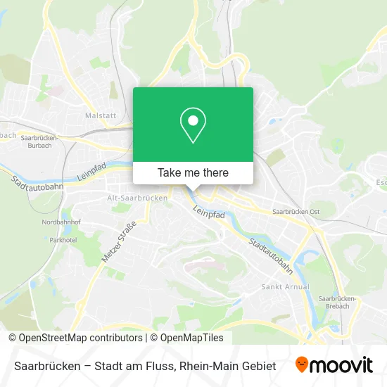Карта Saarbrücken – Stadt am Fluss
