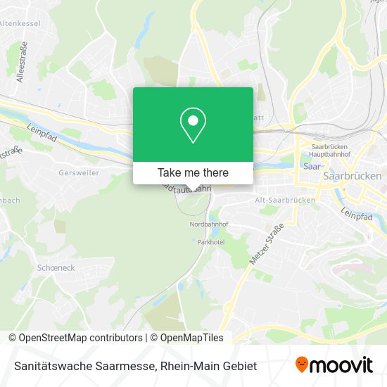 Карта Sanitätswache Saarmesse