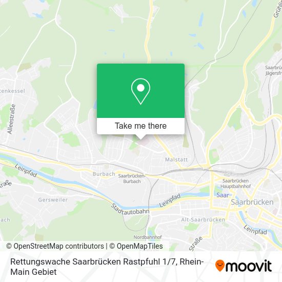 Карта Rettungswache Saarbrücken Rastpfuhl 1 / 7