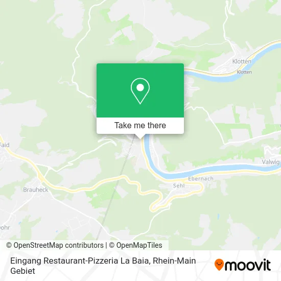 Карта Eingang Restaurant-Pizzeria La Baia