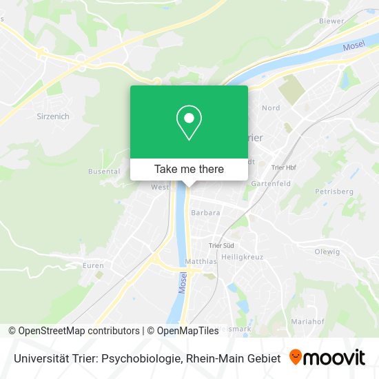 Карта Universität Trier: Psychobiologie