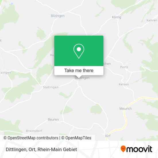 Карта Dittlingen, Ort