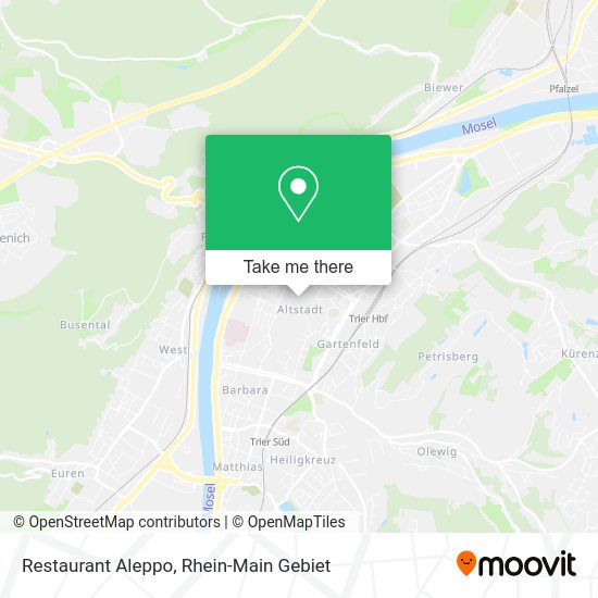 Карта Restaurant Aleppo