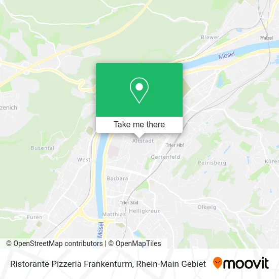 Карта Ristorante Pizzeria Frankenturm