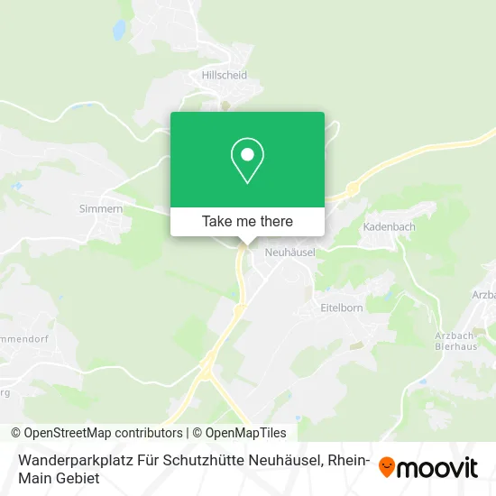 Карта Wanderparkplatz Für Schutzhütte Neuhäusel