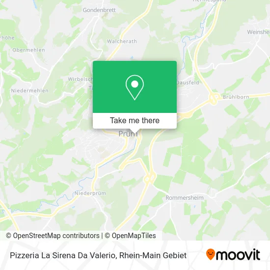 Карта Pizzeria La Sirena Da Valerio