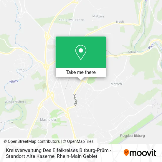 Карта Kreisverwaltung Des Eifelkreises Bitburg-Prüm - Standort Alte Kaserne
