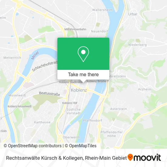 Карта Rechtsanwälte Kürsch & Kollegen