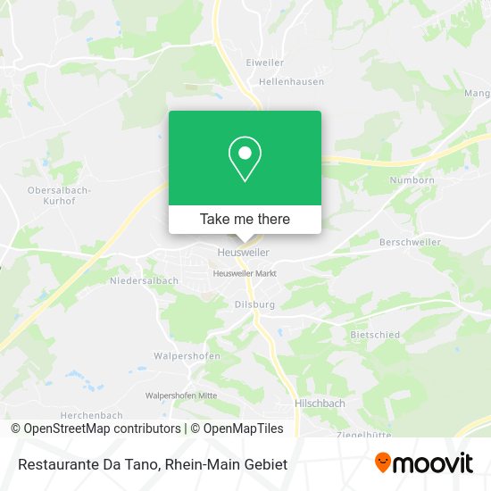 Карта Restaurante Da Tano