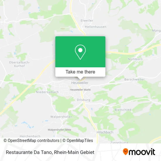 Карта Restaurante Da Tano