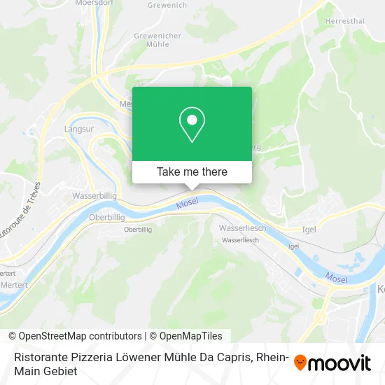 Карта Ristorante Pizzeria Löwener Mühle Da Capris