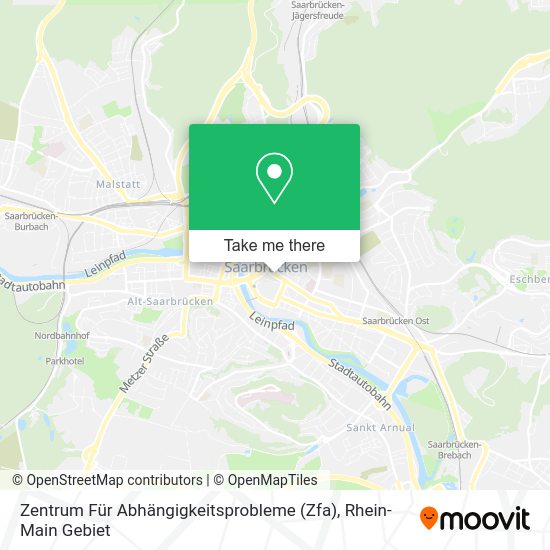 Карта Zentrum Für Abhängigkeitsprobleme (Zfa)