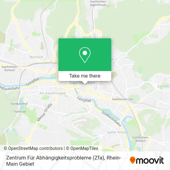 Карта Zentrum Für Abhängigkeitsprobleme (Zfa)