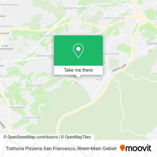 Карта Trattoria Pizzeria San Francesco