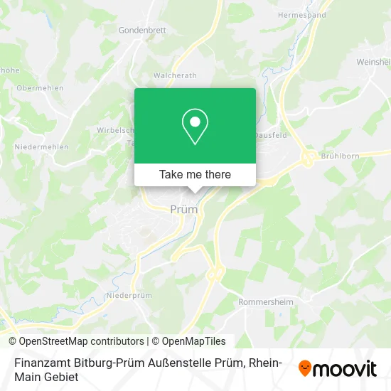 Карта Finanzamt Bitburg-Prüm Außenstelle Prüm