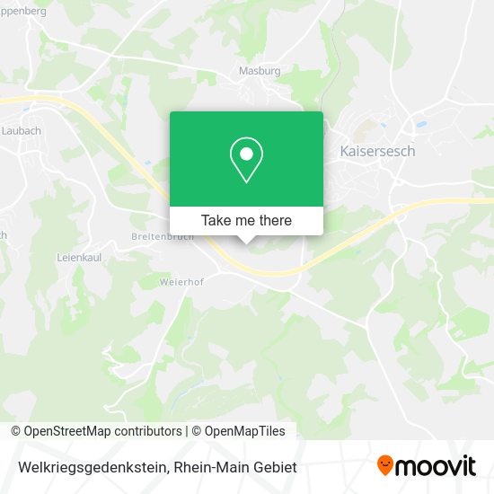 Карта Welkriegsgedenkstein