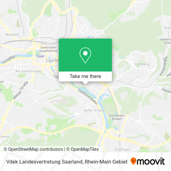 Карта Vdek Landesvertretung Saarland