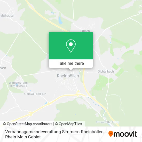 Карта Verbandsgemeindeveraltung Simmern-Rheinböllen