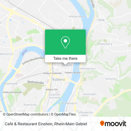 Карта Café & Restaurant Einstein