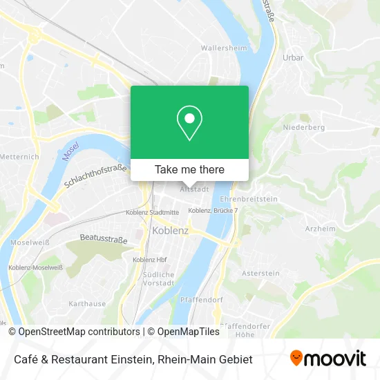 Карта Café & Restaurant Einstein