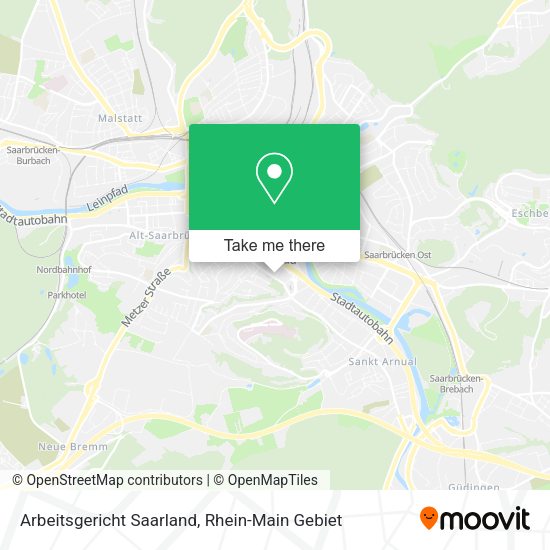 Карта Arbeitsgericht Saarland