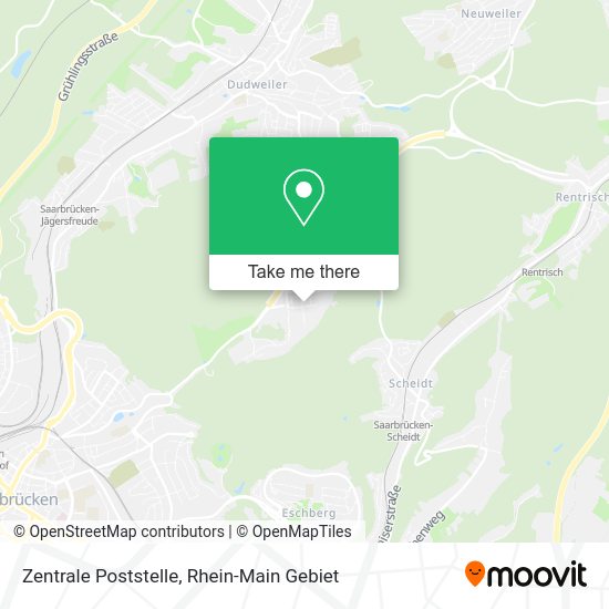 Карта Zentrale Poststelle