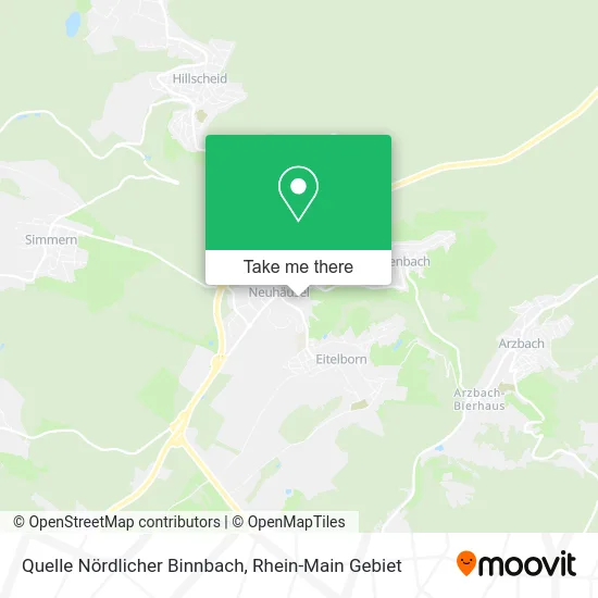 Карта Quelle Nördlicher Binnbach